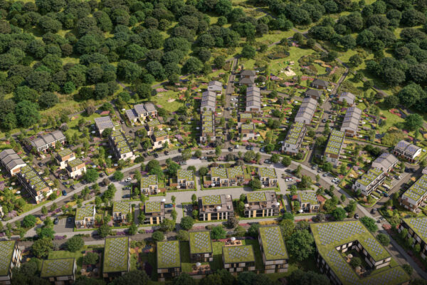 Architekturkonzeption und 3D-Visualisierung von einem Großprojekt in Bielefeld: "Wohnquartier Bielefelder Süden"